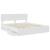 Cadru de pat cu sertar Alb 180 x 200 cm Lemn Ingineresc GartenMobel Dekor
