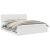 Cadru de pat cu sertar Alb 180 x 200 cm Lemn Ingineresc GartenMobel Dekor