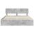 Cadru de pat Gri din beton 180 x 200 cm Lemn Ingineresc GartenMobel Dekor