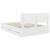 Cadru de pat cu sertar Alb 150 x 200 cm Lemn Ingineresc GartenMobel Dekor