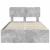 Cadru de pat Gri din beton 120 x 190 cm Lemn Ingineresc GartenMobel Dekor