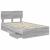 Cadru de pat cu sertar Gri Sonoma 120 x 200 cm Lemn Ingineresc GartenMobel Dekor