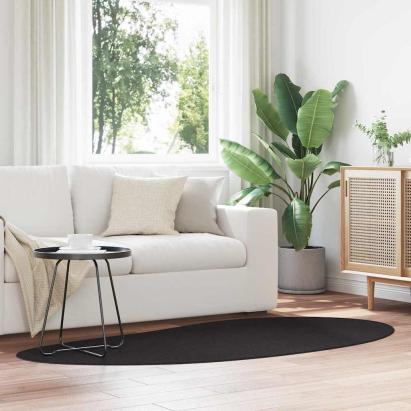 Covor Negru 100 x 200 cm Poliester GartenMobel Dekor