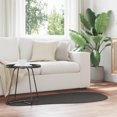 Covor HUARTE Antracit 80 x 150 cm Poliester GartenMobel Dekor