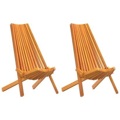 Scaune de grădină pliante 2 pcs Maro 56 x 69 x 84 m GartenMobel Dekor
