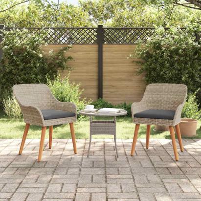Scaun pentru Grădină 2 pcs Gri deschis 55 x 62.5 x 82cm GartenMobel Dekor