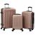 Set de Valize cu blocare 3 pcs roz auriu 50 x 31 x 78 cm GartenMobel Dekor