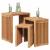 Set de mese laterale Manual 3 pcs Maro 33 x 44.5 x 51 cm GartenMobel Dekor