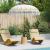 Parasol Balinez Crem 185 x 185 x 260 cm GartenMobel Dekor