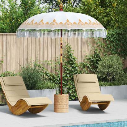Parasol Balinez Crem 215 x 215 x 260 cm GartenMobel Dekor