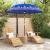 Parasol Balinez albastru 215 x 215 x 260 cm GartenMobel Dekor