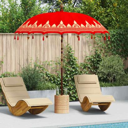 Parasol Balinez Roșu 215 x 215 x 260 cm GartenMobel Dekor