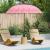 Parasol Balinez Roz 215 x 215 x 260 cm GartenMobel Dekor