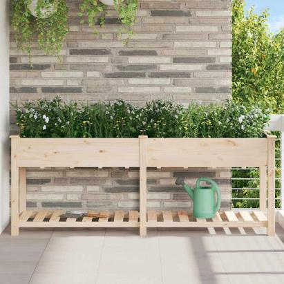Vază pentru Grădină Bej 203 x 53 x 76,5 cm Lemn de Brad Solid GartenMobel Dekor