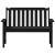 Bancă de grădină cu pernă Negru 120 x 59 x 88cm HDPE GartenMobel Dekor
