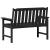 Bancă de grădină cu pernă Negru 120 x 59 x 88cm HDPE GartenMobel Dekor