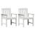 Scaun de dining pentru grădină. 2 pcs Alb 65.5 x 59 x 88cm HDPE GartenMobel Dekor