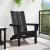 Scaun pliabil Adirondack Negru 74.5 x 80.5 x 90 cm HDPE GartenMobel Dekor