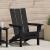 Scaun pliabil Adirondack Negru 74.5 x 80.5 x 90 cm HDPE GartenMobel Dekor