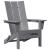 Scaun pliabil Adirondack Gri deschis 74.5 x 80.5 x 90 cm HDPE GartenMobel Dekor