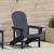 Scaun Adirondack Bleumarin 74 x 82 x 92cm HDPE GartenMobel Dekor