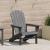 Scaun Adirondack Gri deschis 74 x 82 x 92cm HDPE GartenMobel Dekor