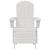 Scaun Adirondack Alb 74 x 82 x 92cm HDPE GartenMobel Dekor
