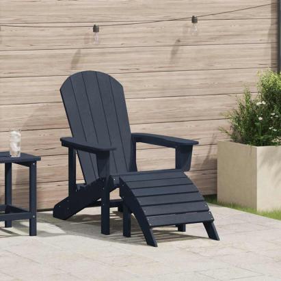 Scaun Adirondack Bleumarin 74 x 82 x 92cm HDPE GartenMobel Dekor