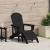 Scaun Adirondack cu pernă Negru 74 x 82 x 92cm HDPE GartenMobel Dekor