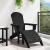 Scaun Adirondack cu pernă Negru 74 x 82 x 92cm HDPE GartenMobel Dekor