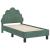 Cadru de pat pentru copii cu spătar Verde Mării 70 x 140 cm GartenMobel Dekor
