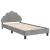 Cadru de pat pentru copii cu spătar Gri deschis 90 x 190 cm GartenMobel Dekor