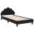 Cadru de pat pentru copii cu spătar Negru 90 x 190 cm Catifea GartenMobel Dekor
