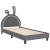 Cadru de pat pentru copii cu spătar Gri deschis 80 x 200 cm PU GartenMobel Dekor