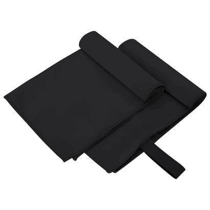 Prosoape Sport 2 pcs Negru 50 x 30 cm Poliester și poliamidă GartenMobel Dekor