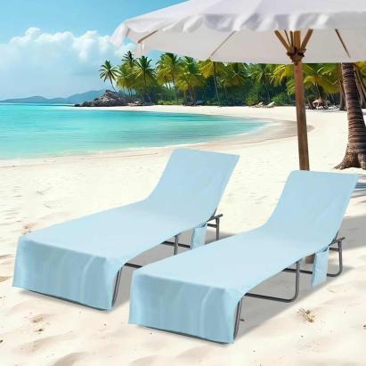 Prosoape pentru șezlong 2 pcs albastru 210 x 75 cm GartenMobel Dekor