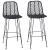 Scaun Bar 2 pcs Negru 44,5 x 53 x 111 cm Ratan și Fier GartenMobel Dekor