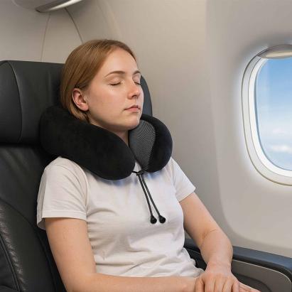 Pernă cu pernă Ajustabil Negru 28 x 25 x 14 cm Catifea GartenMobel Dekor