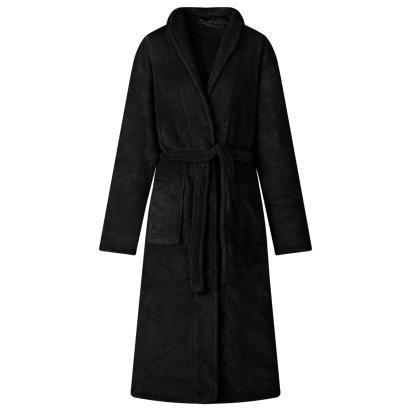 Robe fără glugă Negru xxl Flanelă GartenMobel Dekor