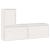 Comode TV, 3 buc., alb, lemn masiv de pin GartenMobel Dekor