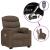 Fotoliu de masaj cu ridicare, maro, material textil GartenMobel Dekor