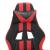 Scaun de gaming pivotant/suport picioare negru/roșu piele eco GartenMobel Dekor