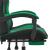 Scaun de gaming pivotant/suport picioare negru/verde piele eco GartenMobel Dekor