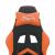 Scaun de gaming pivotant/suport picioare negru/oranj piele eco GartenMobel Dekor