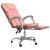 Fotoliu de birou rabatabil, roz, piele ecologică GartenMobel Dekor
