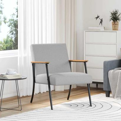 fotoliu Gri nori 59 x 75 x 78 cm țesătură GartenMobel Dekor