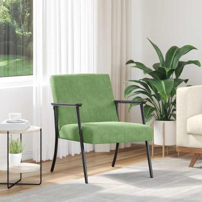 fotoliu Verde deschis 59 x 75 x 78 cm Catifea GartenMobel Dekor