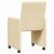 Scaune de dining cu roți cu roți 2 pcs Crem 57 x 66 x 94 cm GartenMobel Dekor