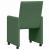 Scaune de dining cu roți 2 pcs Gri verde 57 x 66 x 94 cm GartenMobel Dekor