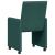 Scaune de dining cu roți 2 pcs Verde închis 57 x 66 x 94 cm GartenMobel Dekor